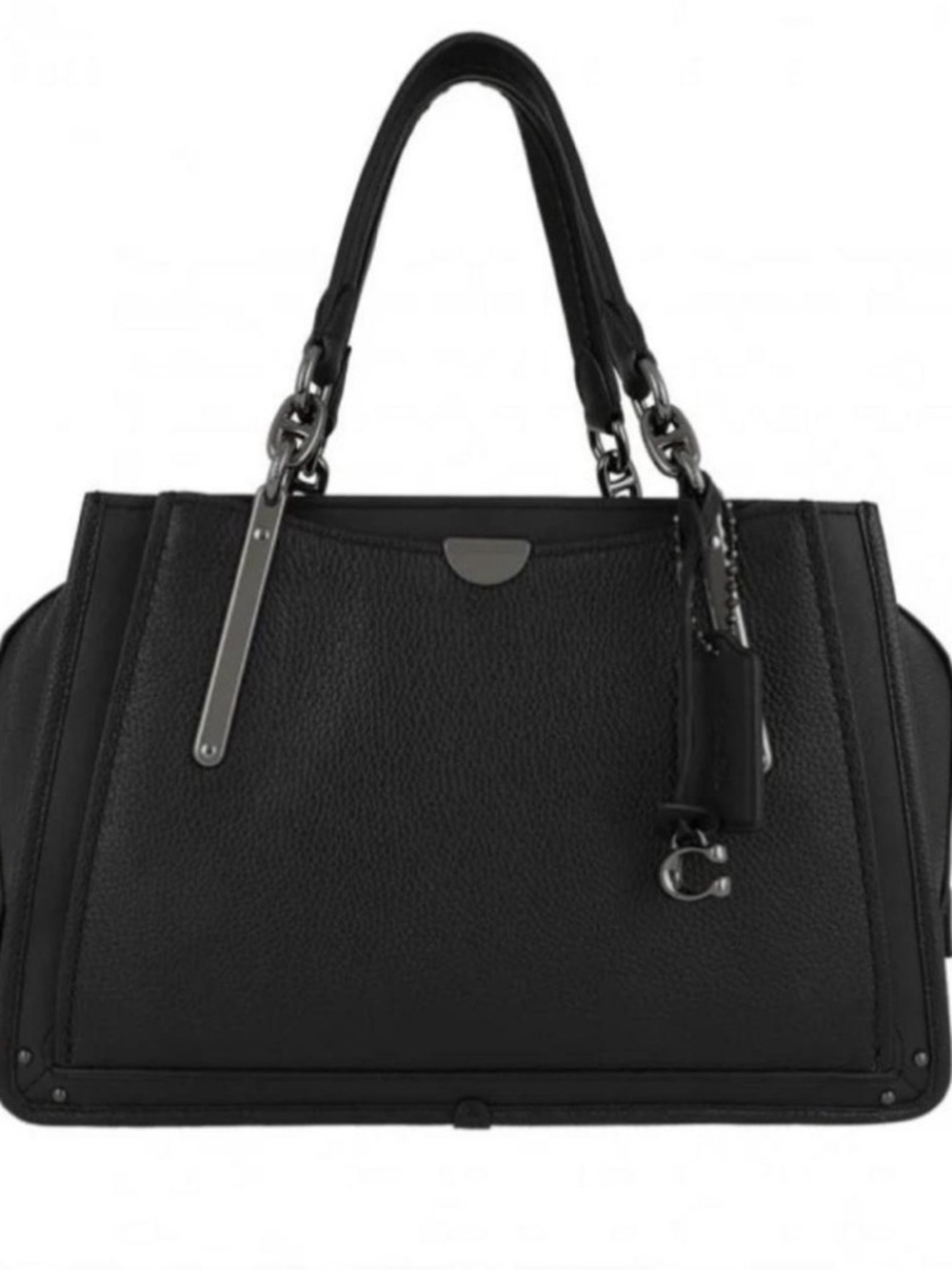 Coach 38551 Dreamer 27 Purse Pebbled Leather Black
Gunmetal Hardware